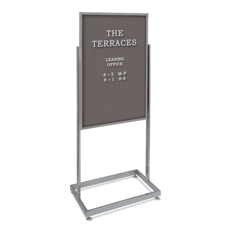 United Visual Products Sliding Door Indoor Enclosed Corkboard, 4 UV9025ACSH-BLACK-DRKSPR